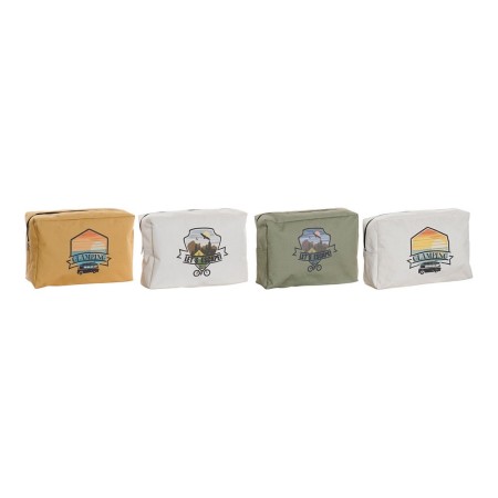 Trousse de toilette DKD Home Decor Vintage Toile (4 pcs) (30 x 10 x 20 cm)