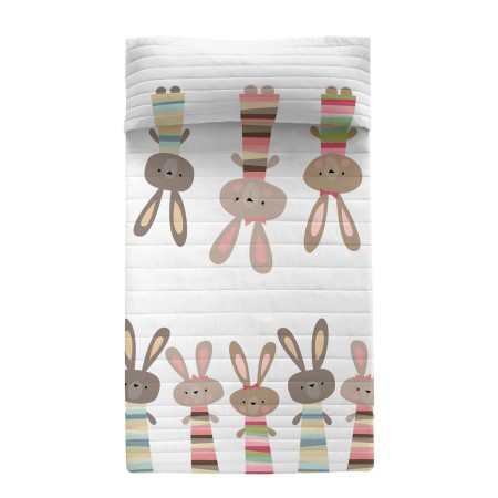 Couvre-lit HappyFriday Moshi Moshi Rabbit Family Multicouleur 180 x 260 cm