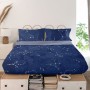 Drap HappyFriday Blanc Cosmos Multicouleur 180 x 270 cm (Cosmos)