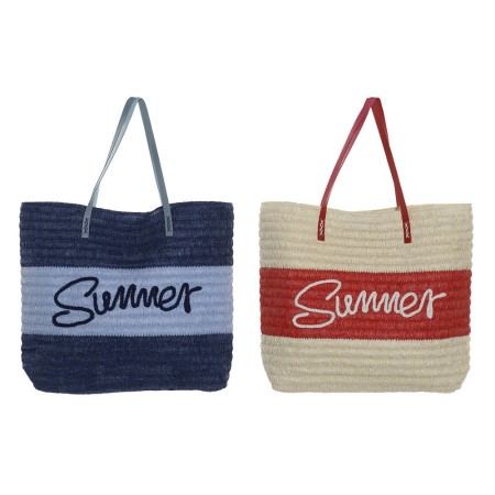 Sac DKD Home Decor Summer Polyester Coton (38 x 14 x 40 cm) (2 pcs)