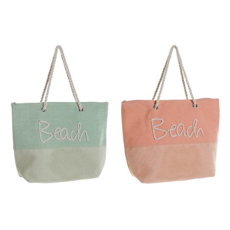 Sac DKD Home Decor Beach Polyester Coton (38 x 14 x 38 cm) (2 pcs)