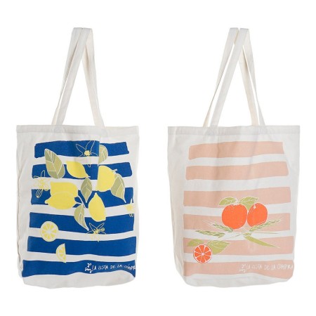 Sac Multi-usages DKD Home Decor Multicouleur Fruits (2 pcs) (43 x 15 x 65 cm)