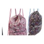 Sac à dos DKD Home Decor Liberty Noir Rose Polyester (3 pcs)