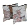 Porte-monnaie DKD Home Decor Just Go Mappemonde Polyester Toile (2 pcs) (10.5 x 1 x 11 cm)