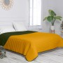 Colcha Reversible HappyFriday Basic Dash Amarillo Verde 250 x 260 cm