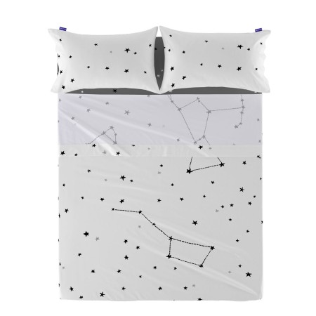 Sábana Encimera HappyFriday Blanc Constellation Multicolor 160 x 270 cm (Estrellas)