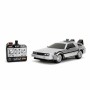 Coche Radio Control Back to the Future Delorean Plateado 1:16