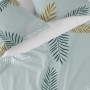 Drap HappyFriday Blanc Foliage Mint Multicouleur 210 x 270 cm