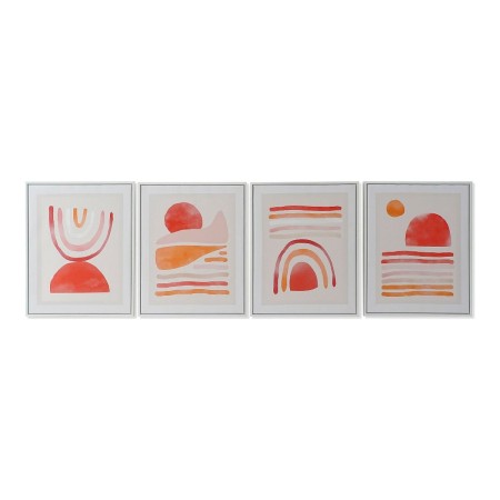 Cadre DKD Home Decor Pastel Rainbow Abstrait Moderne (40 x 2,5 x 50 cm) (4 Unités)