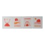 Cadre DKD Home Decor Pastel Rainbow Abstrait Moderne (40 x 2,5 x 50 cm) (4 Unités)