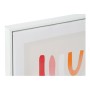 Cadre DKD Home Decor Pastel Rainbow Abstrait Moderne (40 x 2,5 x 50 cm) (4 Unités)