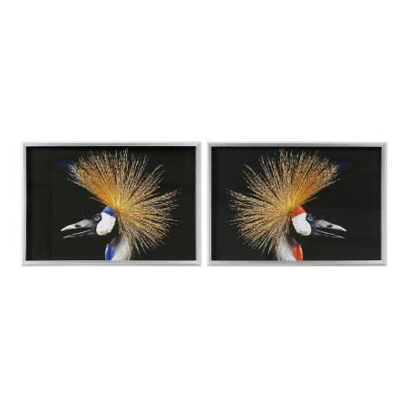 Cadre DKD Home Decor Bird Oiseau Moderne (94 x 3 x 64 cm) (2 Unités)