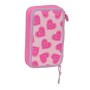 Plumier Doble Barbie Love Rosa 12.5 x 19.5 x 4 cm 28 piezas