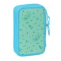 Plumier Doble Lilo & Stitch Aloha Turquesa 12.5 x 19.5 x 4 cm 28 piezas