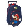 Mochila Escolar con Ruedas Super Mario World Azul marino 28 x 34 x 10 cm