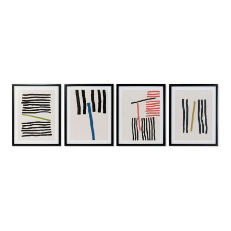 Cadre DKD Home Decor Lines Abstrait Moderne (35 x 3 x 45 cm) (4 Unités)