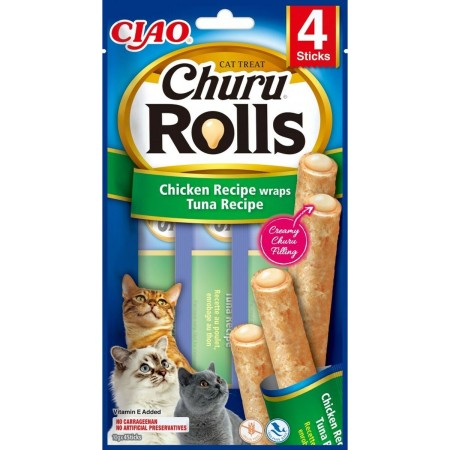 Bourse de Rangement Inaba Churu Rolls Chicken Recipe wraps Tuna 4 x 10 g Poulet Thon Poisson