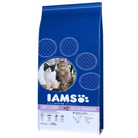 Aliments pour chat IAMS Pro Active Health Adult & Senior Saumon 15 kg