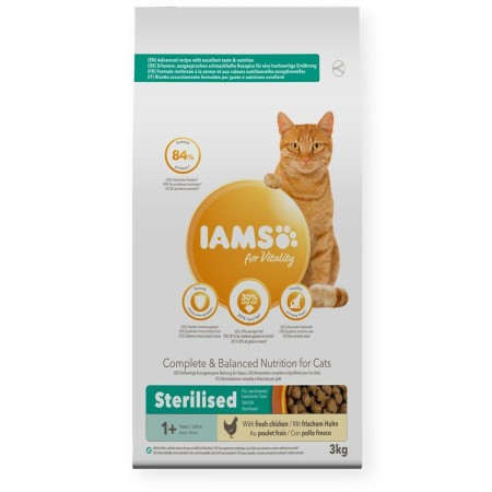 Comida para gato Eukanuba Vitality Adult Sterilised Pollo 3 Kg