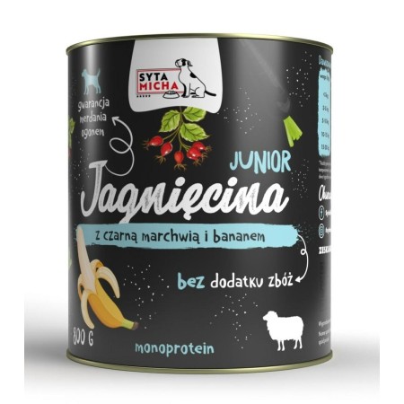 Alimentation humide SYTA MICHA Junior Lamb with black carrot and banana 800 g