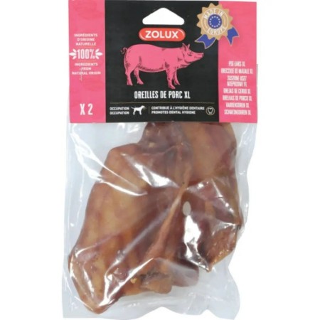 Snack pour chiens Zolux dried pig ear Cochon