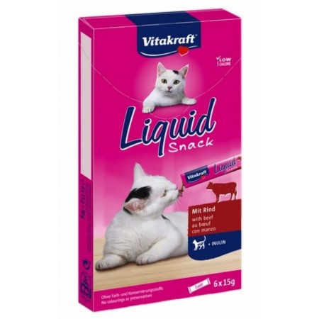 Snack para Gatos Vitakraft Liquid-Snack Ternera