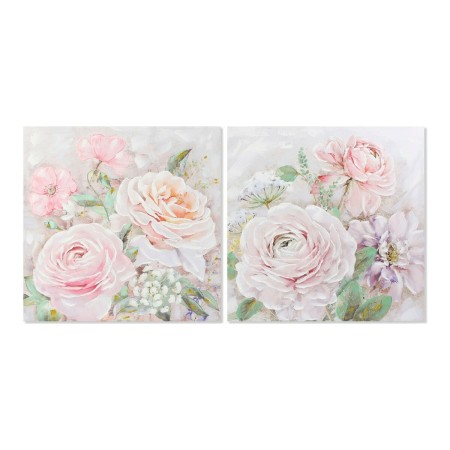 Cadre DKD Home Decor Flowers Fleurs (100 x 3 x 100 cm) (2 Unités)