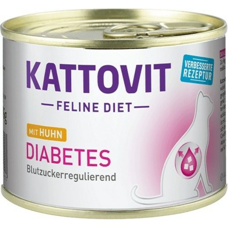 Aliments pour chat Kattovit Feline Diet Diabetes Poulet 185 g