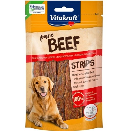 Snack pour chiens Vitakraft Pure Beef Strips Viande de bœuf 80 g