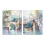 Cadre DKD Home Decor Village Toile (90 x 3 x 120 cm) (2 Unités)