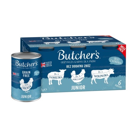 Comida húmeda Butcher's Original Junior Mega pack mix Pollo 6 x 400 g