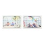 Cadre DKD Home Decor Window Plage méditerranéen (120 x 4,5 x 80 cm) (2 Unités)
