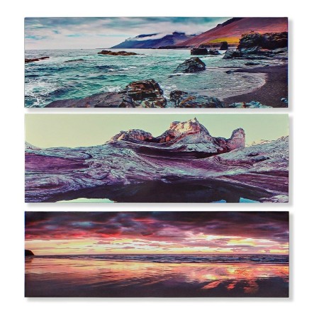 Cadre DKD Home Decor Beach Toile Plage (90 x 2 x 30 cm)