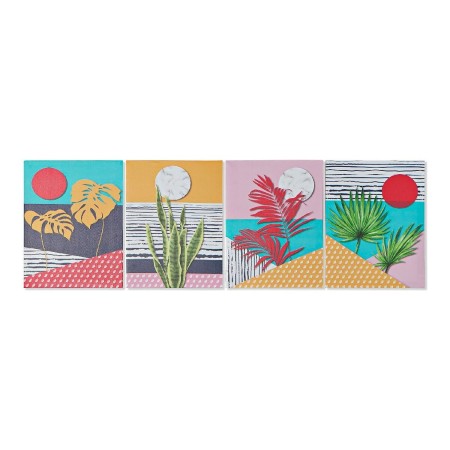 Cadre DKD Home Decor Tropical Toile Tropical (30 x 1,8 x 40 cm) (4 Unités)