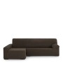 Housse pour chaise longue accoudoir long gauche Eysa THOR Marron 170 x 110 x 310 cm