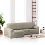 Housse pour chaise longue accoudoir long gauche Eysa ROC Marron Clair 180 x 120 x 360 cm