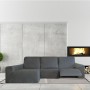 Housse pour chaise longue accoudoir long gauche Eysa ROC Gris foncé 180 x 120 x 360 cm