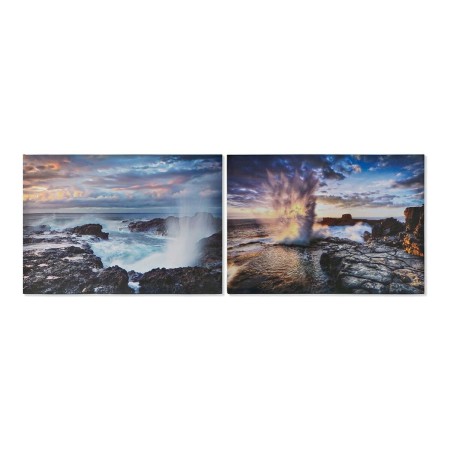 Cadre DKD Home Decor Sea Toile Mer et océan (70 x 1,8 x 50 cm) (2 Unités)