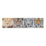 Cadre DKD Home Decor Tiger Toile Tigre Colonial (40 x 1,8 x 40 cm) (4 Unités)