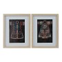 Cadre DKD Home Decor Oriental Oriental (2 Unités) (35 x 2 x 45 cm)