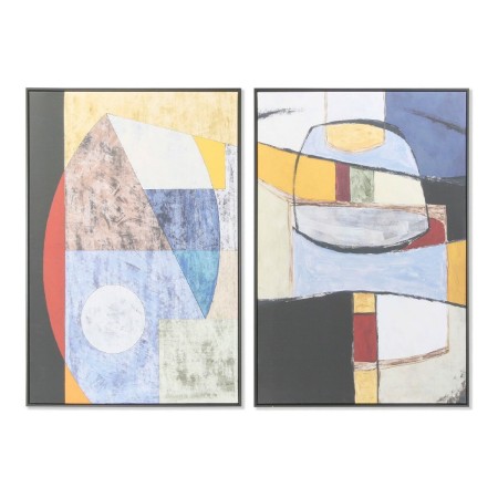 Cadre DKD Home Decor Toile Abstrait Moderne (83 x 4,2 x 123 cm) (2 Unités)