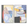 Cadre DKD Home Decor Toile Abstrait Moderne (83 x 4,2 x 123 cm) (2 Unités)