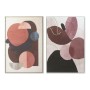 Cadre DKD Home Decor S3013685 Toile Abstrait Moderne (83 x 4,5 x 123 cm) (2 Unités)