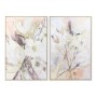 Cadre DKD Home Decor Toile Abstrait Fleurs (83 x 4,5 x 123 cm) (2 Unités)