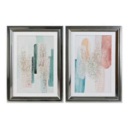 Cadre DKD Home Decor S3013704 Abstrait Moderne (49 x 3 x 69 cm) (2 Unités)