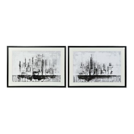 Cadre DKD Home Decor New York Toile New York (84 x 3 x 60 cm) (2 Unités)