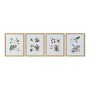 Cadre DKD Home Decor S3013715 Toile Fleurs (43 x 3 x 53 cm) (4 Unités)