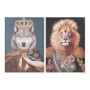 Cadre DKD Home Decor Toile Animal Moderne (2 Unités) (70 x 3 x 100 cm)