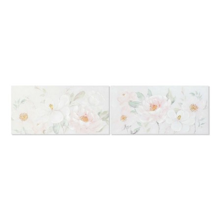 Cadre DKD Home Decor S3013721 Toile Fleurs (120 x 3 x 60 cm) (2 Unités)