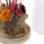 Figurine Décorative DKD Home Decor Fleurs Verre Bois MDF (11 x 11 x 26 cm)